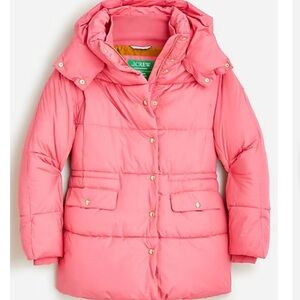 J. Crew Pink Chateau Puffer Jacket